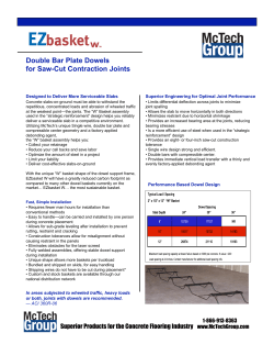 Double Bar Plate Dowels for Saw-Cut Contraction
