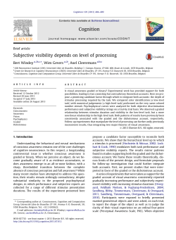 Subjective visibility depends on level of processing