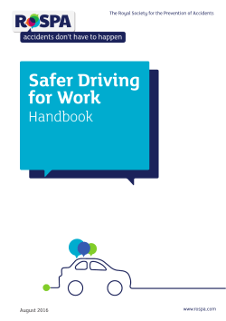 Safer Driving for Work Handbook
