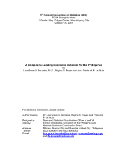 A Composite Leading Economic Indicator for the Philippines
