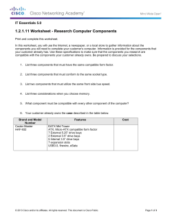 1.2.1.11 Worksheet - Research Computer Components