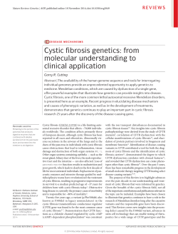 Cystic fibrosis genetics - GENIA