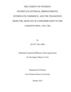 THE CEMENT OF INTEREST: INTERSTATE INTERNAL