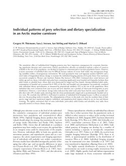 Individual patterns of prey selection and dietary specialization in an