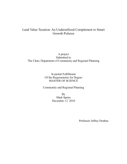 Land Value Taxation: An Underutilized Complement to Smart