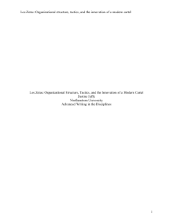 Los Zetas: Organizational structure, tactics, and the innovation of a