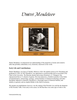 Dmitri Mendeleev