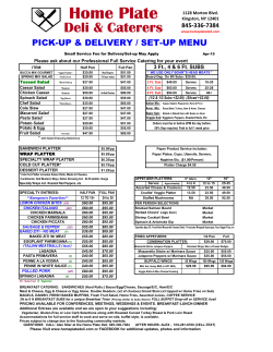 downloadable/printable menu