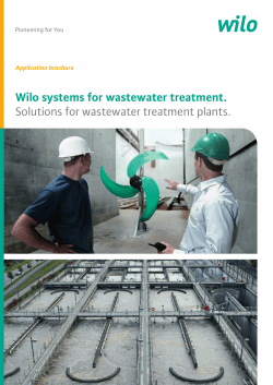 Solutions for wastewater treatment plants
