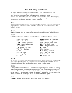 Soil Profile Log Form Guide
