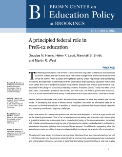 A principled federal role in PreK-12 education