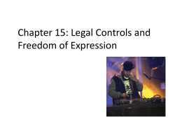 Chapter 15: Legal Controls and Freedom of Expression