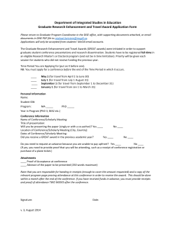 Department of Integrated Studies in Education Graduate Research