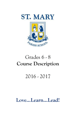 8th Grades - St. Mary School