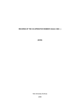 records of the co-operative women`s guild