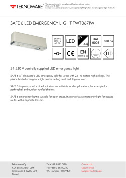 SAFE 6 LED EMERGENCY LIGHT TWT0671W IP 44