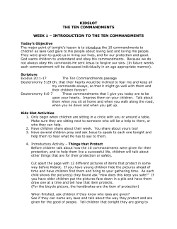 kidslot the ten commandments week 1 &ndash; introduction