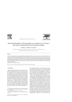 Strain path dependence of the precipitate size evolution of an Al&ndash;Mg
