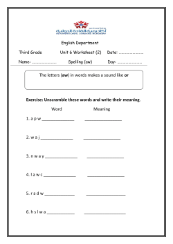 Exercise: Unscramble these words and write their meaning. Word