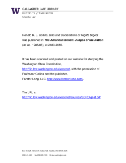 Ronald K. L. Collins, Bills and Declarations of Rights Digest was