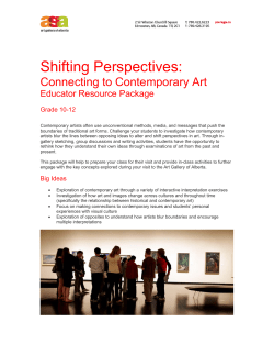 Shifting Perspectives - Art Gallery of Alberta