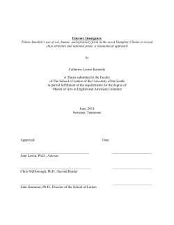 Literary Insurgency Tobias Smollett`s use of wit