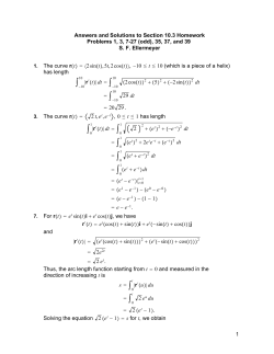 Answers and Solutions to Section 10.3 Homework