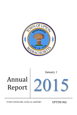 Annual Report - Town of Upton MA