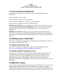 Lab 1 - Computer Science Division