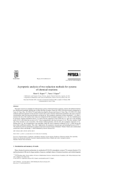 Asymptotic analysis of two reduction methods for