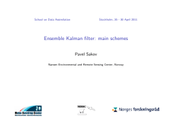 Ensemble Kalman filter: main schemes - EnKF home page