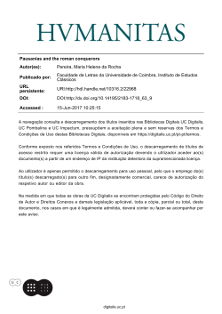 Pausanias and the roman conquerors Autor(es)