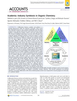 Academia–Industry Symbiosis in Organic Chemistry