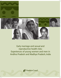 Early marriage and sexual and reproductive health risks