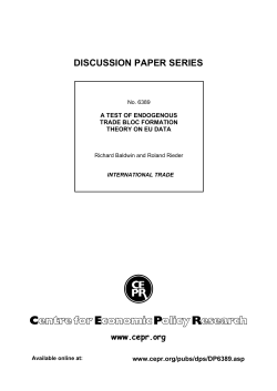 A test of endogenous trade bloc formation theory on EU data