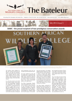 The Bateleur - Southern African Wildlife College