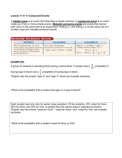 Lesson 11-4 Compound Events