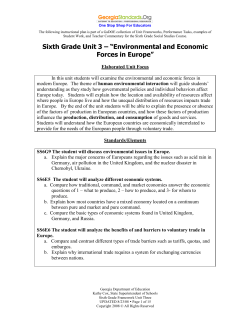 Unit 3 - Georgia Standards