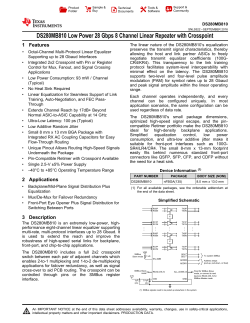 DS280MB810 Low Power 28 Gbps 8 Channel
