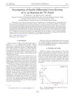 Investigation of Double Differential Cross Sections of (&gamma;, p) Reaction