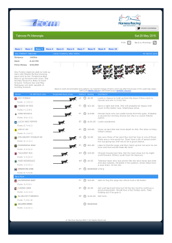 Race Details - Harness Media Centre