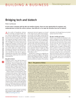 Bridging tech and biotech