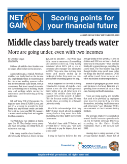 Middle class barely treads water