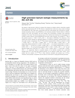 High-precision barium isotope measurements by MC-ICP-MS