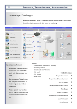 Sensors, Transducers, Accessories
