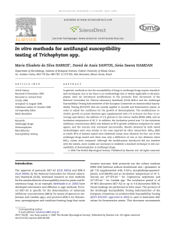 In vitro methods for antifungal susceptibility testing of Trichophyton