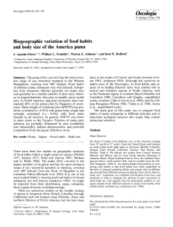 Iriarte 1990 Biogeographic Variation of Food Habits and Body Size