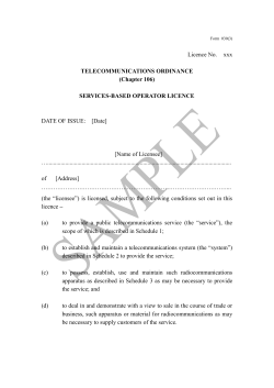 External Telecommunications Services