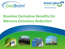 Bromine Derivative Benefits for Mercury Emissions Reduction