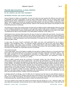 Prayer and Athletics: A Legal Profile